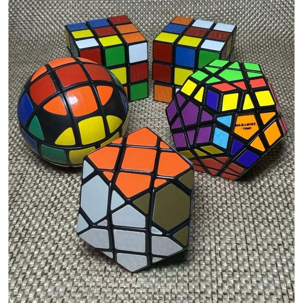 Vtg Magic Cube Magic Ball Puzzle Lot Tomy Megaminx Fidget Games‎